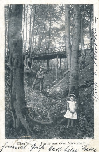 Partie im Mirker Hain um 1905. Partie im Mirker Hain um 1905.
